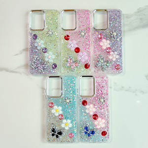 <span class=keywords><strong>Fundas</strong></span> Personalizadas <span class=keywords><strong>para</strong></span> Celular con Diseño Degradado 3D, Brillantina, Diamantes de Imitación, Mariposas y Flores <span class=keywords><strong>para</strong></span> Mujeres, Compatibles con <span class=keywords><strong>Oppo</strong></span> A17, A7 Pro Max, Find X9 - Product Image 1
