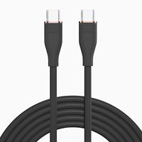 Kabel USB C ke USB C, Pengisian Cepat 60W Tipe C Kabel Silikon Kompatibel dengan iPhone 17 16 15 Pro Plus Pro Max Air, Galaxy S25