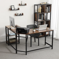 Conception simple table en bois de gros bureaux d'angle d'ordinateur de style moderne meubles de bureau à domicile bureau d'étude avec tiroir
