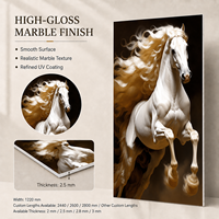 Lámina Decorativa de PVC con Diseño de Caballo Blanco MORLENX, Impresión UV 3D, Impermeable, Fácil de Limpiar, para Paredes Decorativas de Clubes y Recepciones