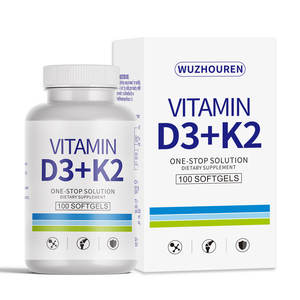 Diskon besar OEM Vitamin D3 + K2 kapsul mudah untuk walet D K mendukung tulang sayuran D3 K2 Softgel - Product Image 1