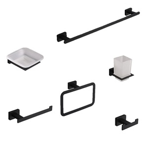 ชุดราวแขวนผ้าขนหนูและชั้นวางติดผนังแบบเสาเดี่ยว ทำจากเหล็กเคลือบนิกเกิลทันสมัย สำหรับห้องน้ำ ทำความสะอาดง่าย - Product Image 1