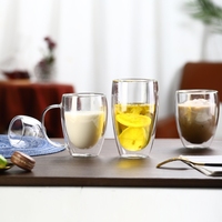 Ensemble de verre 6 pcs tasse à café tasse à double paroi fabricants de tasses à café en verre