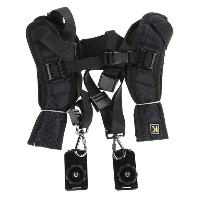 Good multi-functional Double Shoulder Camera Strap Camera Harness Belt for SLR/DSLR Cameras Photo Photography Accessories