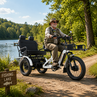 Vélo Électrique à Trois Roues en Promotion 2026 Sobowo Polar Bear Moteur 2500W Pneus Larges avec Remorque de Transport pour le Camping