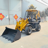 Mini Backhoe Wheel Loader Murah HD 4x4 Mesin Diesel Pompa Traktor Pertanian Dapat Diderek Sistem Hidrolik Penuh Bersertifikasi CE Garansi 1 Tahun