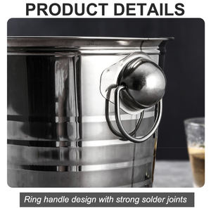 Seau à glace pour bière, vin, <span class=keywords><strong>champagne</strong></span>, en acier inoxydable, 3/5/7/<span class=keywords><strong>9</strong></span>/11L, pour fêtes - Product Image 5