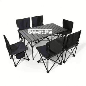 Kit de table et chaise pliantes robustes pour le camping et les pique-niques en plein air - Product Image 4