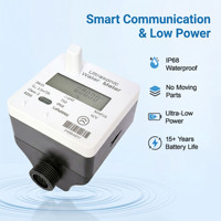 Compteur d'eau ultrasonique en plastique intégré DN15-DN25, fonctionnant sur batterie, pour ville intelligente, lecture à distance IoT, LoRaWAN NB-IoT