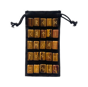 Tiger Eye Raw Stone Divination Fortune <b>Sets</b> Engraved Healing Rune - Product Image 4