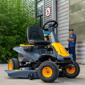 For HT-42 Li Ride-On Lawn Mower Cordless 40V 6AH*6 <b>Battery</b> Self Propelled 38-Inch <b>Flat</b> Blade Grass Box Industrial Grade - Product Image 4