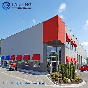 Bâtiment de lavage de voitures préfabriqué en acier, <span class=keywords><strong>Baie</strong></span> de lavage de voitures en acier, Showroom de voitures 4S préfabriqué en acier avec panneaux isolants - Product Image 1