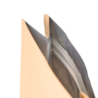 Pochette en papier kraft biodégradable imprimée sur mesure, style stand-up, avec fenêtre pour l'affichage des noix