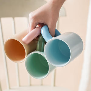 Tasses en céramique de Chaozhou, couleur unie, design minimaliste, cadeau de bureau, tasses à café, verres à eau, cadeaux d'affaires - Product Image 1