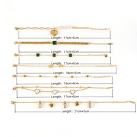 Elegantes y Populares Pulseras Apilables de Acero Inoxidable con Diseño de Corazón, Pez, Perla y Circonita Verde, Joyería Impermeable para Mujer