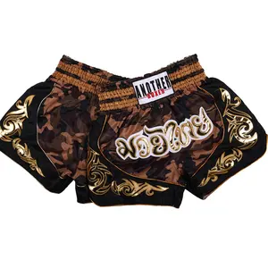 Shorts de mma estampados para homens, bermudas de poliéster para boxe em seda, calções de boxe da tailândia