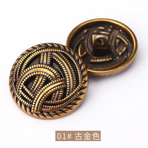 2025 femmes belle décoratif métal bouton laine coupe-vent Cardigan écologique en alliage de Zinc manteau pull fantaisie bouton - Product Image 3