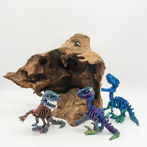 Modelo de exhibición de esqueleto de animal Velociraptor articulado con garra móvil, impreso en 3D con material PLA, regalo de paleontología - Product Image 2