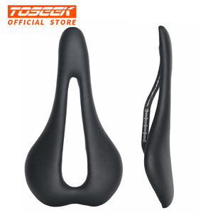 TOSEEK EVO sela VTT VTT route bicicleta Selas selas De Couroie PU arco almofada Ultraleve De Fiber De Carbone preta oco selle - Product Image 1