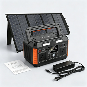 800W Pure Sine Wave Portable Power Station 520Wh Lithium Battery Solar <b>Generator</b> with 100W Foldable Solar Panel Kit - Product Image 1