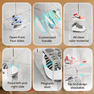 Boîte de rangement transparente pour baskets, boîte de présentation en acrylique pour objets de collection, boîte à chaussures - Product Image 6