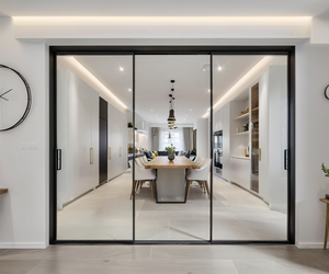 <span class=keywords><strong>Porte</strong></span> <span class=keywords><strong>coulissante</strong></span> <span class=keywords><strong>en</strong></span> alliage d'aluminium avec <span class=keywords><strong>verre</strong></span> pour balcon, patio ou entrée - Product Image 4
