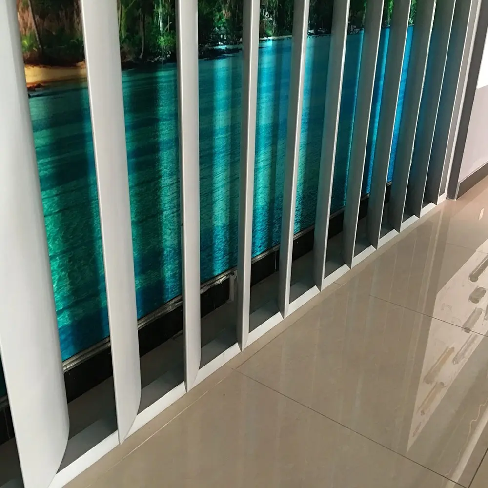 एल्यूमीनियम स्वचालित लौवर खिड़की पाउडर कोटिंग में अलग अलग रंग अनुकूलित आकार