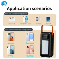 Batterie externe étanche haute capacité 40000mAh, charge rapide, double USB, portable, avec lampe de camping