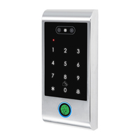 Sistema de Control de Acceso Biométrico con Reconocimiento Facial y de Huellas Dactilares, Resistente al Agua, con Aplicación TTlock, Contraseña y Tarjeta