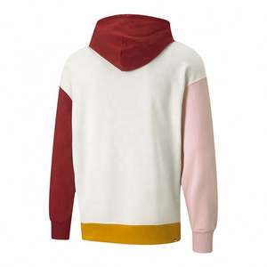 Sweat à capuche surdimensionné multicolore coupe et couture personnalisé Sweat à capuche 100% coton Color Block - Product Image 2