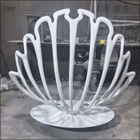 Escultura Abstracta Moderna de Acero Inoxidable Pintado, Decoración de Arte para Jardín Exterior, Escultura Metálica Personalizada