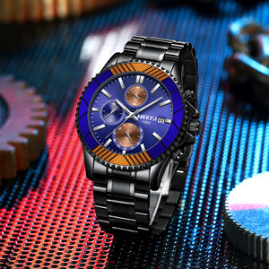 Reloj de pulsera de cuarzo NIBOSI 2553 para hombre, reloj deportivo de lujo de marca superior, resistente al agua, pantalla de fecha, nueva aleación de moda de 20mm para uso comercial - Product Image 6