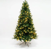 Árbol de Navidad Preiluminado de 230 cm, Automático, con Ramas Articuladas Mixtas de PE+PVC, 430 LED, Apertura Automática, Árbol de Navidad Artificial con Soporte Metálico