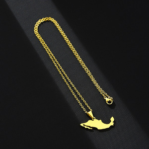 Moda in acciaio inox messico mappa collane pendenti per uomini e donne 2025 coppie geometriche <span class=keywords><strong>stile</strong></span> <span class=keywords><strong>etnico</strong></span> collane - Product Image 5