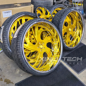 XINLAI 2/3-delige concave chromen 18 20 22 24 26 inch velgen gesmede lichtmetalen velgen custom velgen forgiato velgen populaire gesmede velgen - Product Image 3