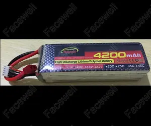 4S lipo 배터리 14.8v 4200mAh 35C rc 헬리콥터 rc 자동차 보트 쿼드 콥터 원격 제어 장난감 리튬 폴리머 battey T 유형