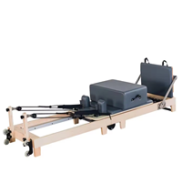 Machine de Pilates Reformer pliable en bois d'érable, durable et réglable, équipement professionnel pour studio de Pilates