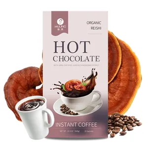 Café instantané avec extrait de champignon Reishi saveur de café au chocolat chaud café aux champignons médicinaux