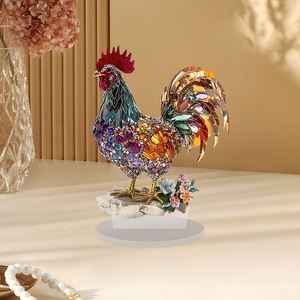Adorno Decorativo Creativo y Colorido con Diseño de Gallo de la Fortuna, Plano en 2D, para Hogar, Oficina, Escritorio, Cumpleaños/Fiestas - Product Image 4