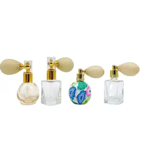 Factory small order quantity wholesale 10ml glass bottle perfume with High-end airbag Powder spray bottle