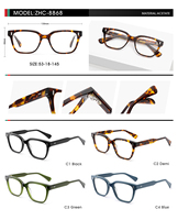Monturas Ópticas Cuadradas Vintage de Acetato Hechas a Mano, Monturas de Gafas de Tortuga de Lujo para Hombre y Mujer, Gafas de Lectura y Ordenador