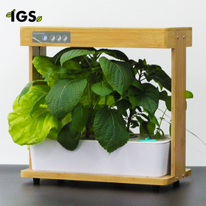 Sistema di Coltivazione Idroponica Domestica a 8 Vasche con Sistema di Irrigazione, Giardino Interno in Bambù per Idroponica e Orto da Cucina - Product Image 2