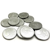 Sq Arcade OEM ODM Personnalisé en acier inoxydable de 25 mm de diamètre et 1,8 mm d'épaisseur pour jetons et pièces de monnaie
