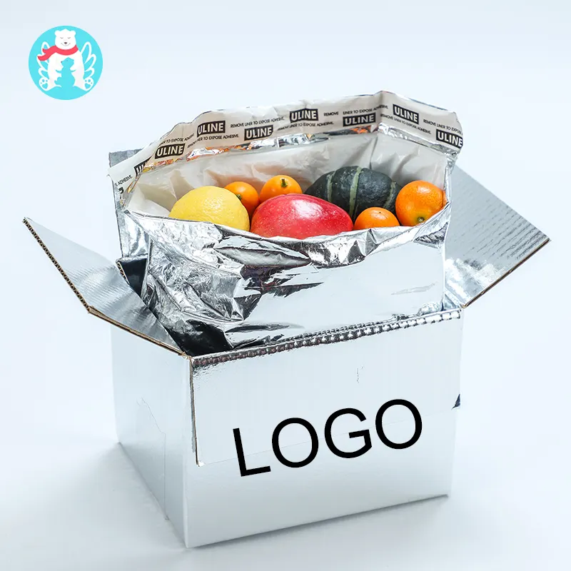 Nhôm Foil Bao Bì Thực Phẩm Cách Điện Vận Chuyển Tùy Chỉnh Đông Lạnh Container Thực Phẩm Nhiệt Hộp Các Tông