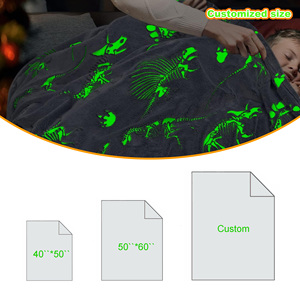 ผ้าห่มเรืองแสงพิมพ์โลโก้ตามสั่งขายส่ง ผ้าฟลีซเนื้อนุ่มสำหรับเตียงเด็กและผู้ใหญ่ ขนาดควีนไซส์ - Product Image 4