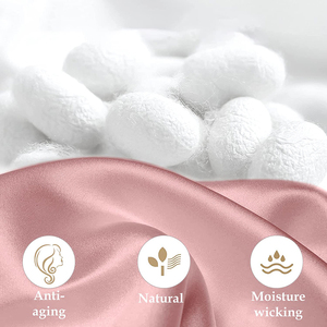 髪と肌のための100% マルベリーシルクピローケース、両面19 Mommeリアルシルク、隠しジッパーピュアシルクベッドピローケースカバー - Product Image 4