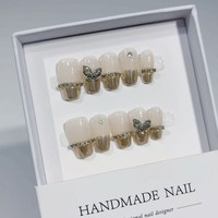 Nouvel Arrivage Faux Ongles Acryliques French Manucure à Coller Couverture Complète Vente en Gros