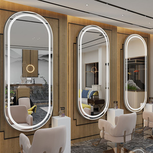 Stile moderno specchio parrucchiere salone di bellezza mobili da parete parrucchiere per il salone - Product Image 4