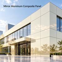 Panneau composite en aluminium miroir 4 mm 1220x2440 mm doré pour panneaux décoratifs de hall d'ascenseur
