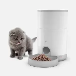 Dispensador de comedero inteligente Wifi Tuya para mascotas, alimentador de mascotas con control remoto WiFi de acero inoxidable, vista de tazón de comida, diseño desmontable, fácil de CL